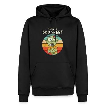 This Is Boo Sheet Zombie Halloween Kostüm - Männer Premium Bio Hoodie - Schwarz - Vorne - Nico (187cm)