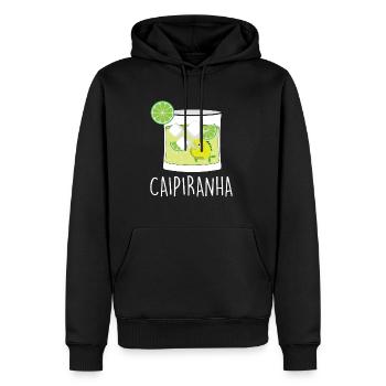 Caipirinha Cocktail Piranha Caipirinha - Männer Premium Bio Hoodie - Schwarz - Vorne - Nico (187cm)