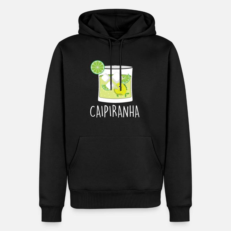 Caipirinha Cocktail Piranha Caipirinha - Sweat à capuche Premium bio Homme - noir