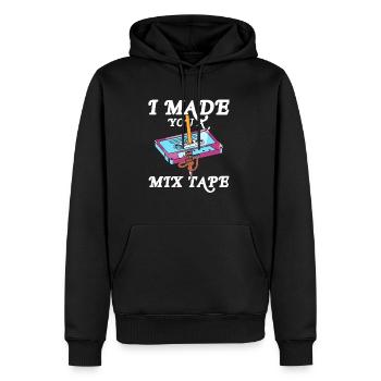 I Made You A Mixtape 80s 90s Tape Pencil - Männer Premium Bio Hoodie - Schwarz - Vorne - Nico (187cm)