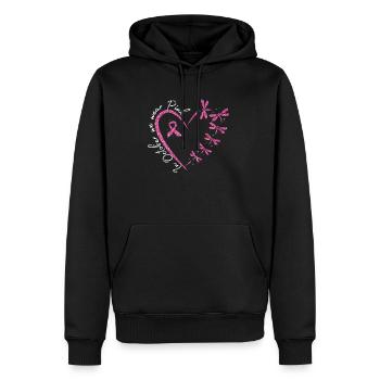In October We Wear Pink Brustkrebs - Männer Premium Bio Hoodie - Schwarz - Vorne - Nico (187cm)