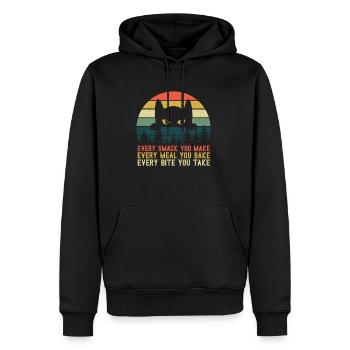 Every Smack Every Meal Every Bite - Männer Premium Bio Hoodie - Schwarz - Vorne - Nico (187cm)