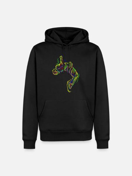 Parkour Backflip - Men’s Premium Organic Hoodie - black