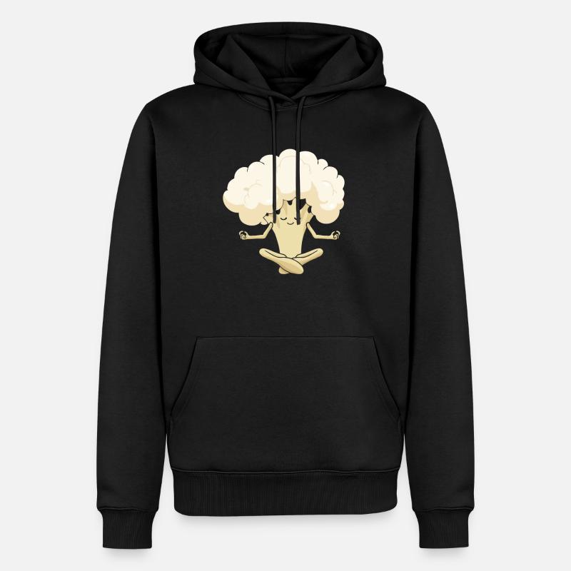 Yoga du chou-fleur - Sweat à capuche Premium bio Homme - noir