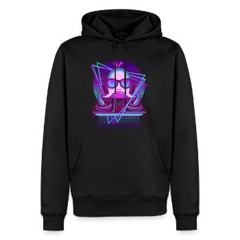 Vaporwave Avocado DJ Pult Avocado - Männer Premium Bio Hoodie - Schwarz - Vorne - Nico (187cm)