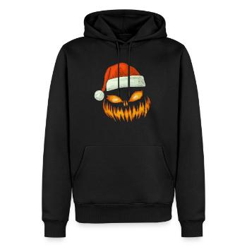 Visage effrayant Santa Hat Trick ou Treat - Sweat à capuche Premium bio Homme - noir - Devant - Nico (187cm)