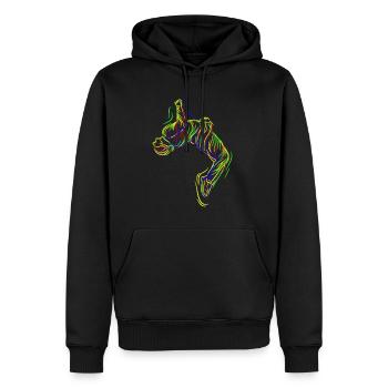 Parkour Backflip - Männer Premium Bio Hoodie - Schwarz - Vorne - Nico (187cm)