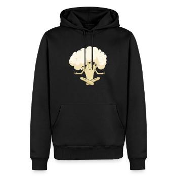 Blumenkohl Yoga - Männer Premium Bio Hoodie - Schwarz - Vorne - Nico (187cm)
