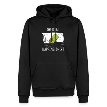 Official Napping Shirt Turtle Pajama - Männer Premium Bio Hoodie - Schwarz - Vorne - Nico (187cm)