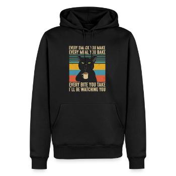 Every Smack Every Meal Every Bite I’ll Be Watching - Männer Premium Bio Hoodie - Schwarz - Vorne - Nico (187cm)