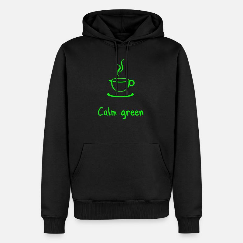 Kaffee und Entspannung - Männer Premium Bio Hoodie - Schwarz