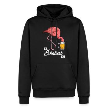 Es Eskaliert Eh Flamingo Bier - Männer Premium Bio Hoodie - Schwarz - Vorne - Nico (187cm)