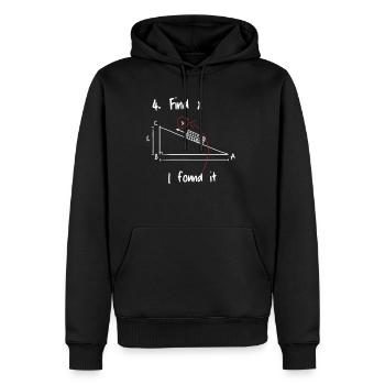 Trouver X Mathématiques Math - Sweat à capuche Premium bio Homme - noir - Devant - Nico (187cm)