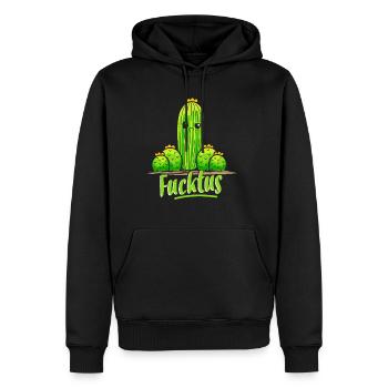 Fucktus Funny Cactus Plant Cacti Succulent - Männer Premium Bio Hoodie - Schwarz - Vorne - Nico (187cm)