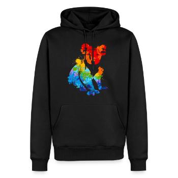 Koala Splash Art Tierliebhaber - Männer Premium Bio Hoodie - Schwarz - Vorne - Nico (187cm)