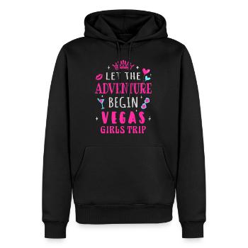 Girls Trip Las Vegas, que l’aventure commence - Sweat à capuche Premium bio Homme - noir - Devant - Nico (187cm)