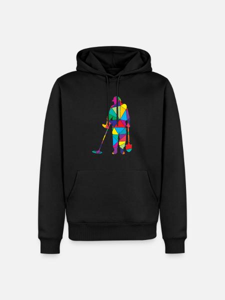 Metalldetektor Polygon Sondler - Männer Premium Bio Hoodie - Schwarz