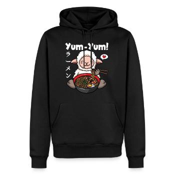 Yum Yum Japan Anime Ramen Nudel Schaf - Männer Premium Bio Hoodie - Schwarz - Vorne - Nico (187cm)