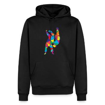 Low Poly Martial Arts Polygon Judo - Men’s Premium Organic Hoodie - black - Front - Nico (187cm)