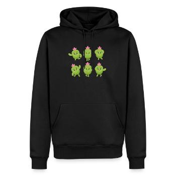 Cactus Yoga - Sweat à capuche Premium bio Homme - noir - Devant - Nico (187cm)