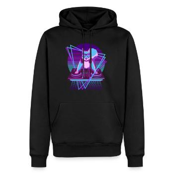 Vaporwave Eichhörnchen DJ Pult Eichhörnchen - Männer Premium Bio Hoodie - Schwarz - Vorne - Nico (187cm)