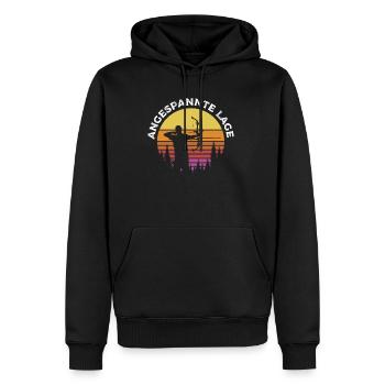 Bogenschießen Bogenschütze Angespannte Lage - Männer Premium Bio Hoodie - Schwarz - Vorne - Nico (187cm)
