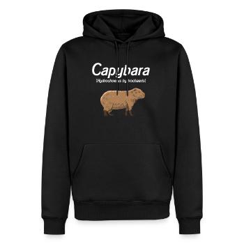 Capybara Idée cadeau Mignon Capybara Capybara - Sweat à capuche Premium bio Homme - noir - Devant - Nico (187cm)