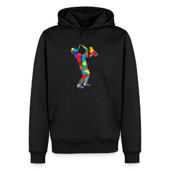 Saxophon Polygon Jaz Saxophonist - Männer Premium Bio Hoodie - Schwarz - Vorne - Nico (187cm)