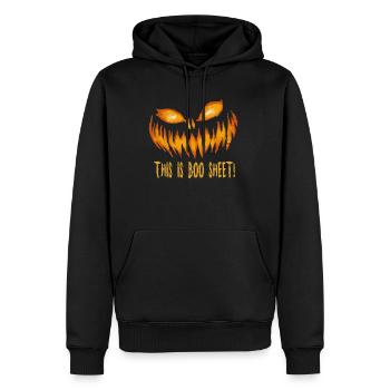 C’est Boo Sheet Halloween Pumpkin - Sweat à capuche Premium bio Homme - noir - Devant - Nico (187cm)