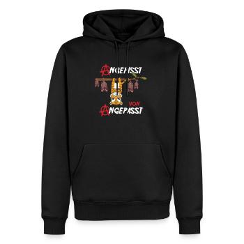 Angepisst von Angepasst Be Different Löwe Anarchie - Männer Premium Bio Hoodie - Schwarz - Vorne - Nico (187cm)