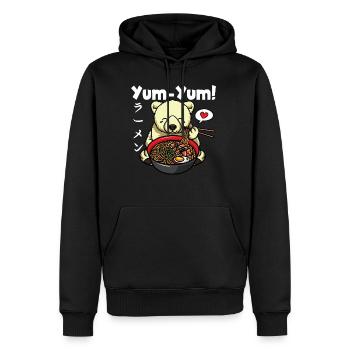 Yum Yum Japan Anime Ramen Nudel Eisbär - Männer Premium Bio Hoodie - Schwarz - Vorne - Nico (187cm)