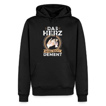 Das Herz Wird Nicht Dement Pflege Altenpflege - Männer Premium Bio Hoodie - Schwarz - Vorne - Nico (187cm)