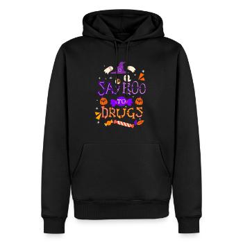 Say Boo To Drugs Sag nein zur Abhängigkeit - Männer Premium Bio Hoodie - Schwarz - Vorne - Nico (187cm)