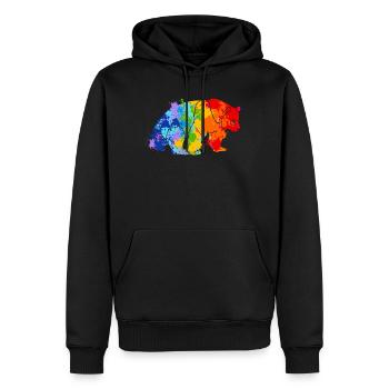 Panda Splash Art Tierliebhaber - Männer Premium Bio Hoodie - Schwarz - Vorne - Nico (187cm)