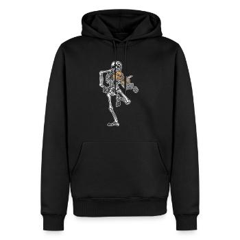 Skelett Violine Halloween Musik Musiker Violinist - Männer Premium Bio Hoodie - Schwarz - Vorne - Nico (187cm)