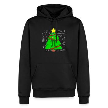 Pi Math Arbre de Noël Mathématicien Mathématiques - Sweat à capuche Premium bio Homme - noir - Devant - Nico (187cm)