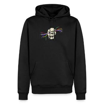 Ingénieur du son Spécialiste Audio Câble Audio Main - Sweat à capuche Premium bio Homme - noir - Devant - Nico (187cm)
