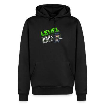 Level Papa freigeschaltet Ninja Gamer Vater - Männer Premium Bio Hoodie - Schwarz - Vorne - Nico (187cm)