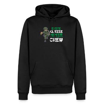 Erste Klasse Ninja Crew Schulkind 1. Klasse - Männer Premium Bio Hoodie - Schwarz - Vorne - Nico (187cm)