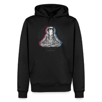 Namaste Paresseux Mandala Lotus Méditation Paresseux - Sweat à capuche Premium bio Homme - noir - Devant - Nico (187cm)