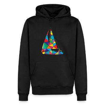 Voilier Polygon Sailor Skipper - Sweat à capuche Premium bio Homme - noir - Devant - Nico (187cm)