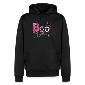 Boo Ghost Scary Trick ou Treat Halloween - Sweat à capuche Premium bio Homme - noir - Devant - Nico (187cm)