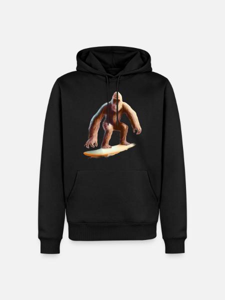 Bigfoot Surfing - Men’s Premium Organic Hoodie - black