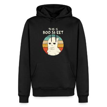 This Is Boo Sheet Geist Gespenst Halloween Kostüm - Männer Premium Bio Hoodie - Schwarz - Vorne - Nico (187cm)