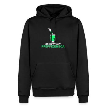 Inoculé avec de la liqueur de menthe poivrée - Sweat à capuche Premium bio Homme - noir - Devant - Nico (187cm)