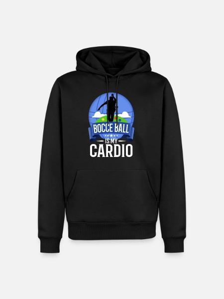 Bocce is my cardio - Men’s Premium Organic Hoodie - black