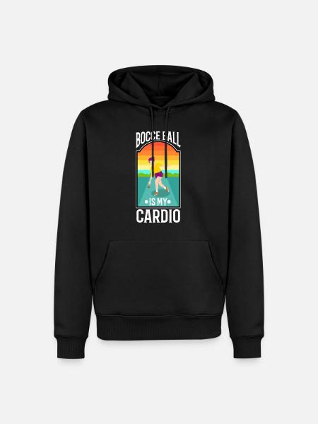 Bocce is my cardio - Men’s Premium Organic Hoodie - black