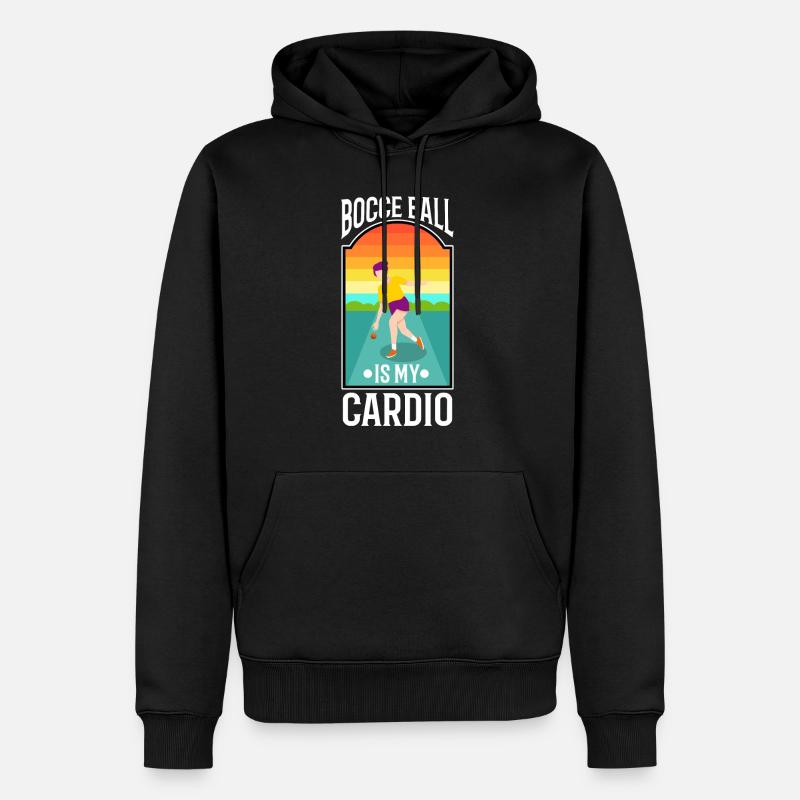 Bocce is my cardio - Männer Premium Bio Hoodie - Schwarz