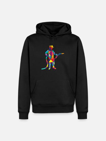 Fire Brigade Polygon Firefighter - Men’s Premium Organic Hoodie - black