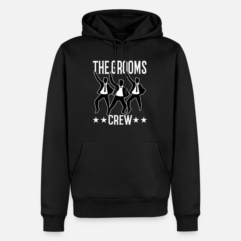 Groom Crew - Männer Premium Bio Hoodie - Schwarz
